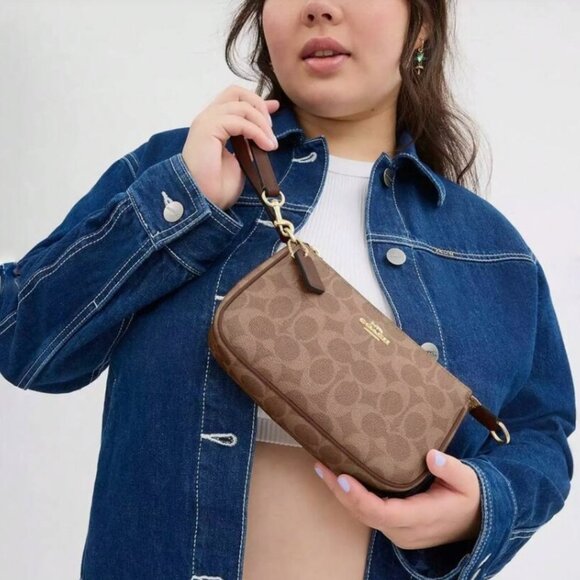 New $304 Coach Nolita 19 Blocked Signature Canvas Purse Shoulder Bag - Picture 1 of 4